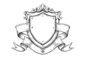 Hand-Drawn Heraldic Shield and Ribbo, an Object Graphic by BIPLOB EXPERT (Thumbnail 7 of 8)