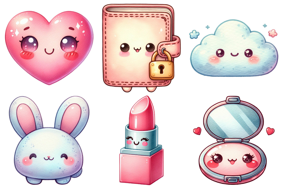 Kawaii Girly Aesthetic Clipart, an Illustration by Pixels.Craft (Photo 2 of 7)