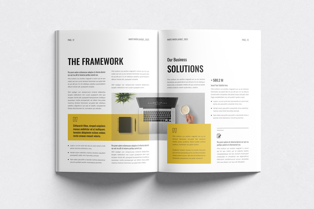 Business White Paper Template, a Brochure Template by DesignCrest (Photo 7 of 13)