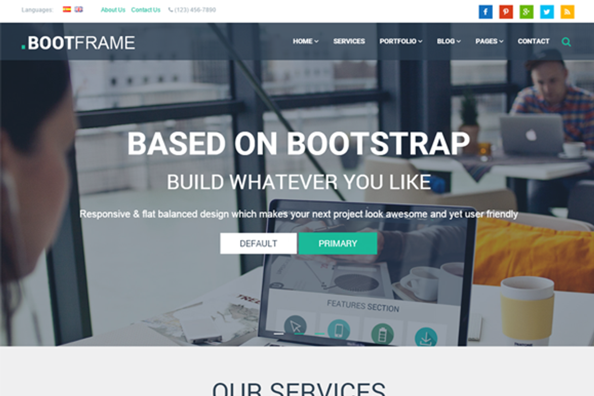 BootFrame - WordPress theme, a WordPress Template by rocksite.pro (Photo 2 of 2)