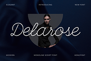 Delarose – A Monoline Script Font, a Script Font by overlaytemplates (Thumbnail 1 of 5)