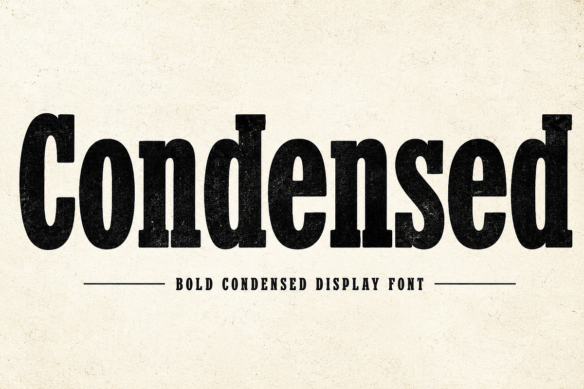 Condensed, a Slab Serif Font by Wow Magic (Photo 1 of 5)