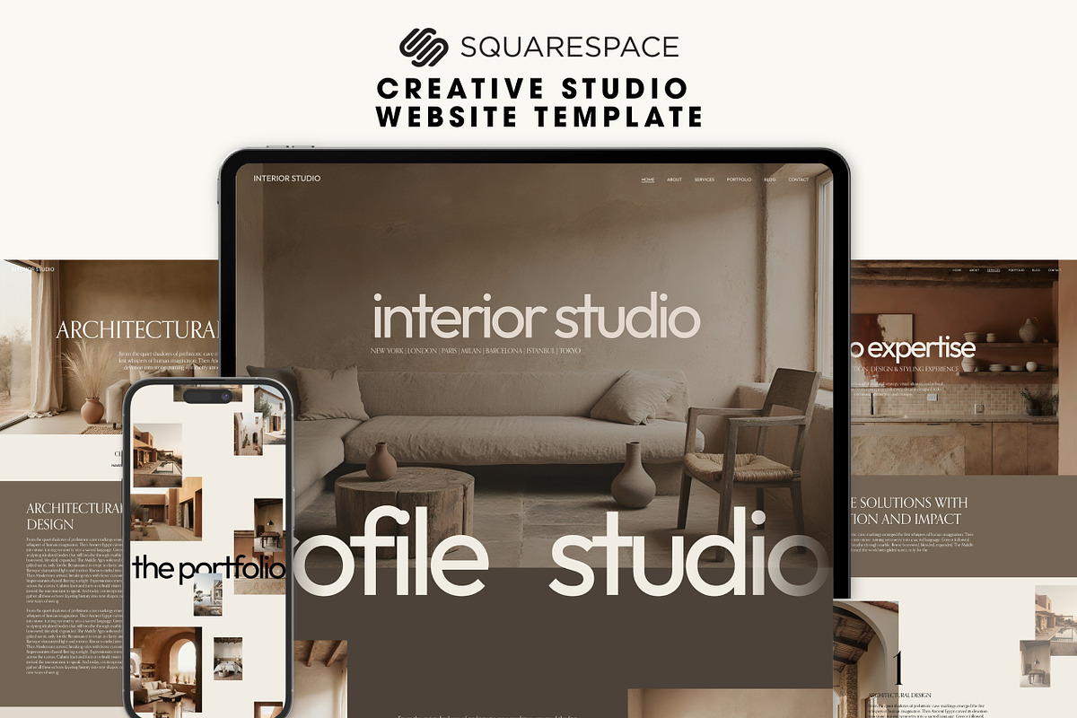 Squarespace Interior Website Theme, a Squarespace Template by Mockup Art Atelier (Photo 1 of 18)