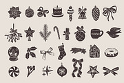 Linocut Christmas illustrations, a Seasonal Illustration by RaDavCrafts (Thumbnail 3 of 9)