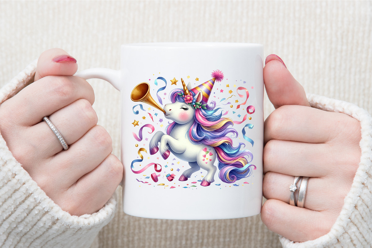 Unicorn Birthday Sublimation Clipart, an Illustration by Sublimation Artist (Photo 5 of 6)