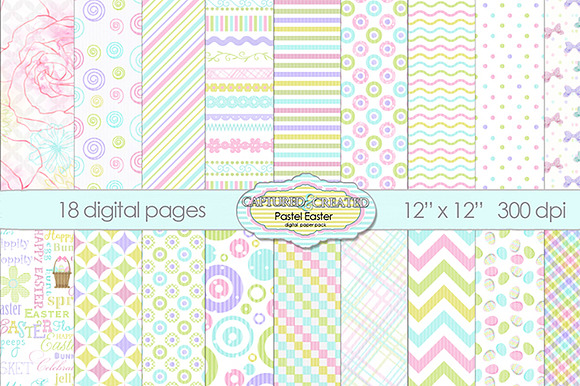 18 Easter/Springtime Pastel Papers preview 6
