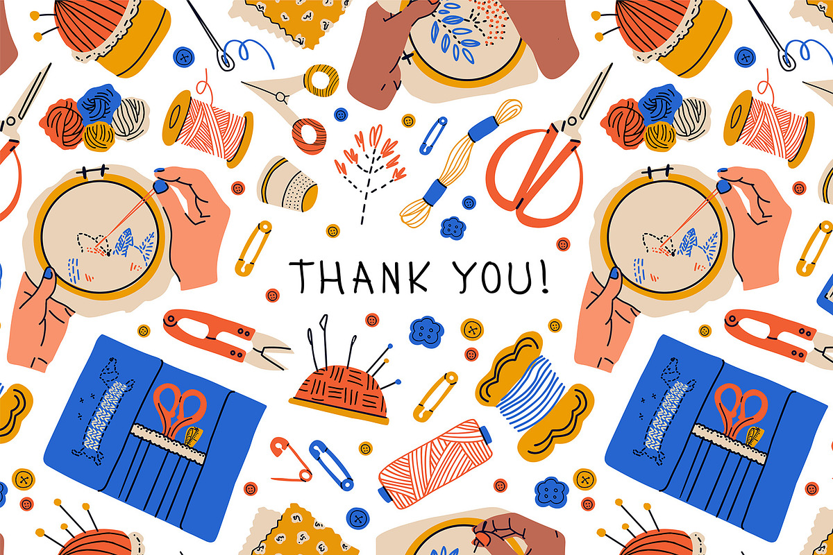 Embroidery vector illustration, an Object Illustration by Zeukaa (Photo 6 of 6)