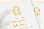AC or CA Vintage Monogram Wedding, a Branding & Logo Template by Kaizla03 (Thumbnail 2 of 6)