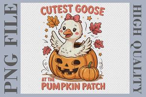 Cutest Goose Pumpkin Patch PNG