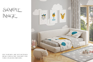 Nursery Bedding Textile Mockups