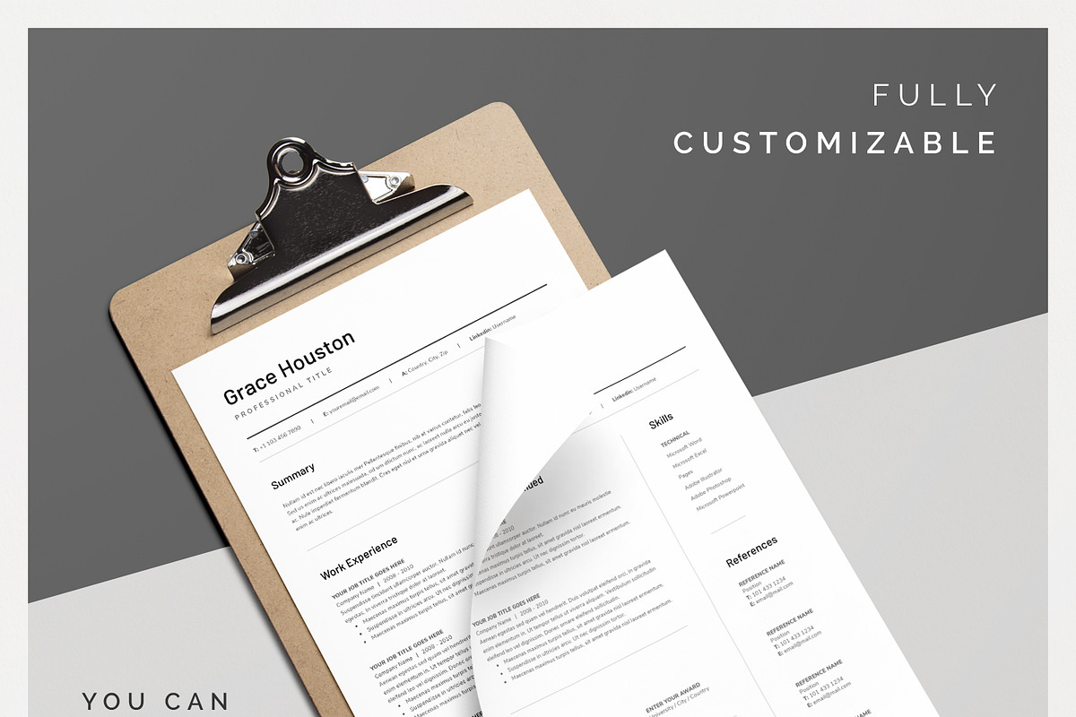 Word Resume & Cover Letter Template, a Resume Template by DemeDesign (Photo 4 of 7)