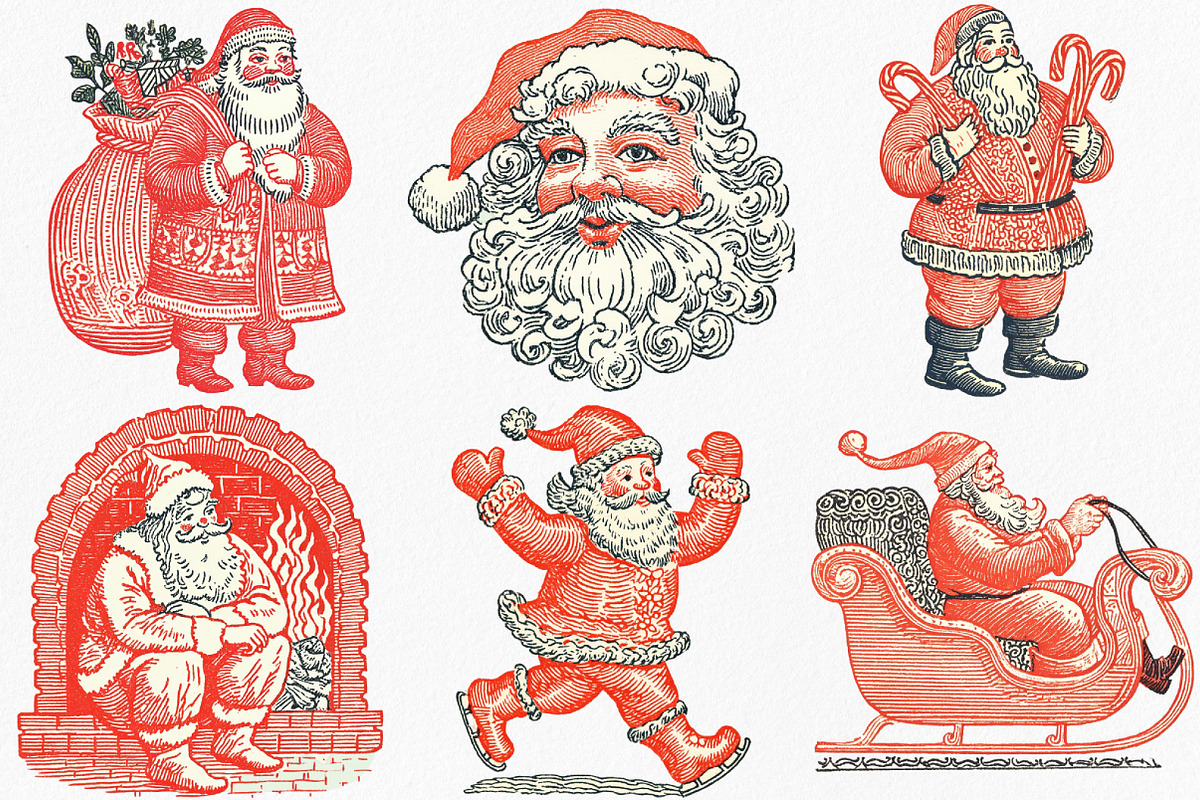 Christmas Santa Claus Clipart, an Illustration by Canvas Craft (Photo 2 of 8)
