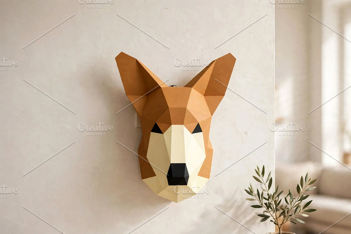 Corgi trophy - 3d papercraft, a Card Template by PAPER amaze (Photo 2 of 4)
