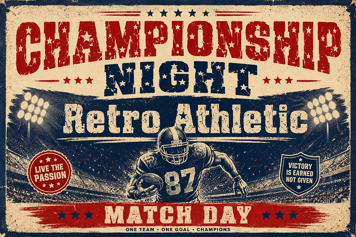Retro Athletic, a Slab Serif Font by Wow Magic (Photo 3 of 5)
