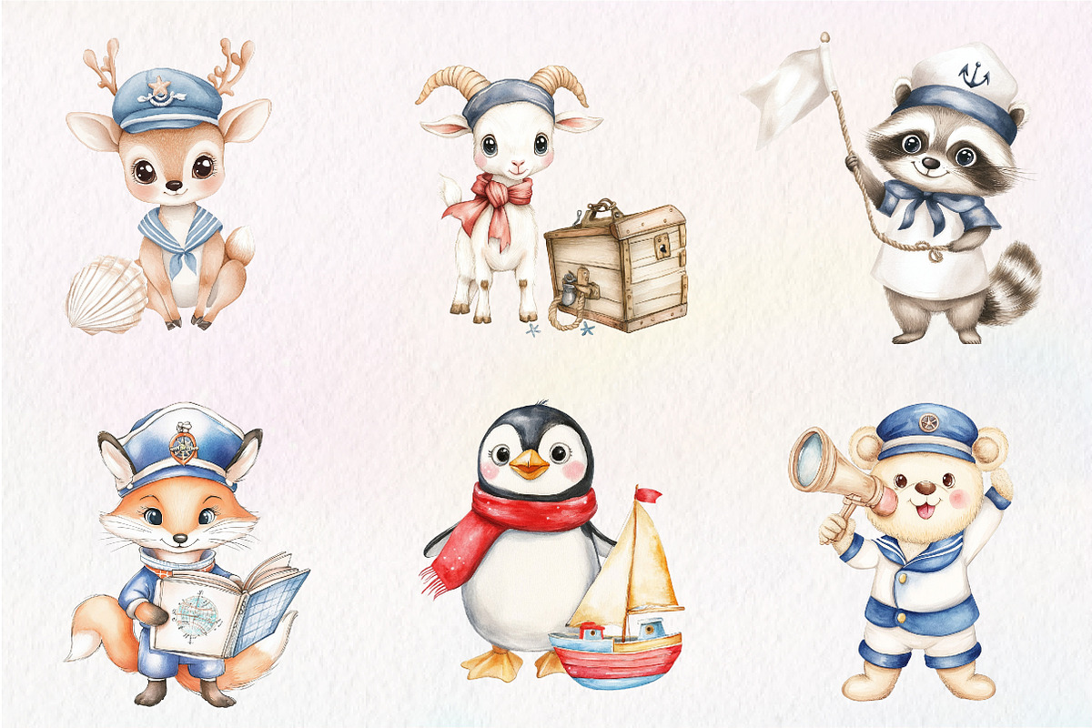 Sailor Clipart, Baby Nautical, an Illustration by CreationArt (Photo 5 of 9)