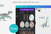 DINOSAURS clipart + SVG files, an Illustration by Alina Mubarak (Thumbnail 2 of 14)