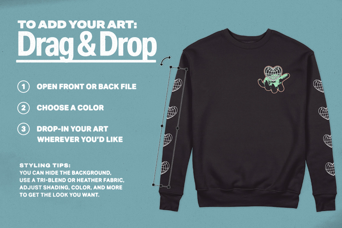 Crewneck Sweatshirt Mockup, a Merchandise Mockup by Brent Galloway (Photo 2 of 5)