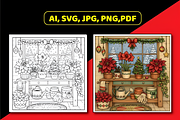 Cozy Christmas Bold Easy Coloring, a Seasonal Illustration by Design Station (Thumbnail 4 of 5)