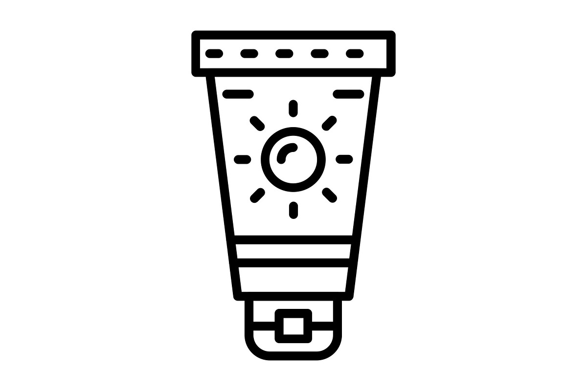 Sunscreen Line Icon, an Icon by Pexelpy (Photo 1 of 2)