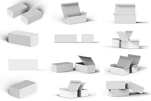 Rectangular Paper Box Packaging PSD