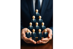 Close-up of businessperson holding a, a Person Illustration by Sergey Kotenev