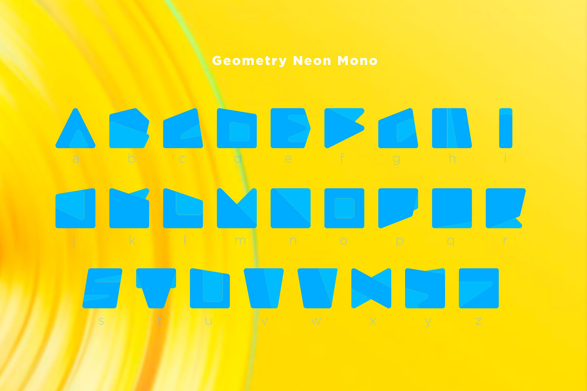 Geometry Neon Color Font preview 5