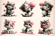 Whimsical Summer Cat Clipart Bundle, an Illustration by Digital Artistic99 (Thumbnail 4 of 9)