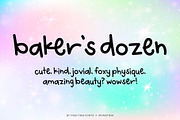 Baker's Dozen Font, a Handwritten Font by Miss Tiina (Thumbnail 1 of 5)