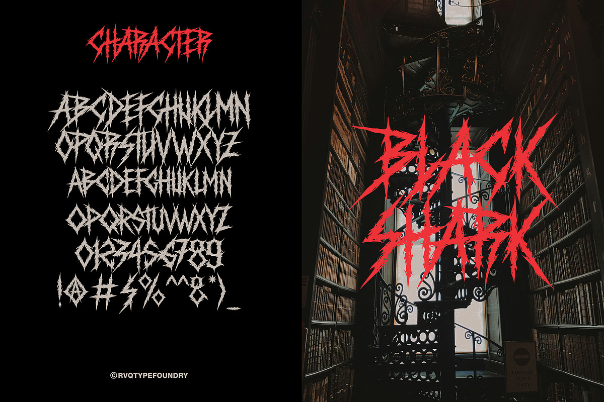 Blackshark typeface, a Blackletter Font by Rvq Type Foundry (Photo 4 of 5)