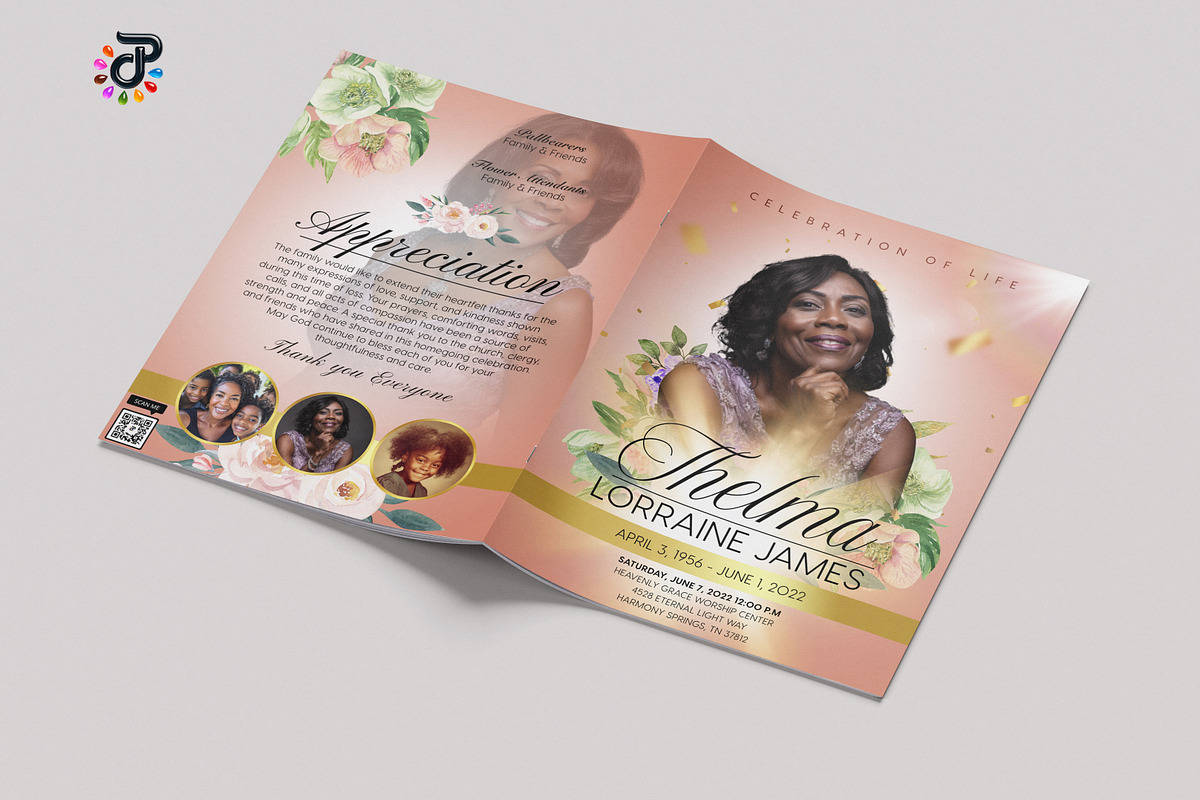 Elegant Canva Obituary Template, a Brochure Template by Protech Design ENT (Photo 5 of 9)