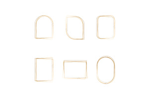 Elegant watercolor golden frames, a Texture Illustration by okskukuruza