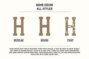 Home Decor - Vintage Slab Serif Font