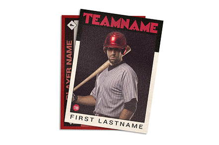 Classic '86 Baseball Card Template, a Design Template by Sports Card Templates
