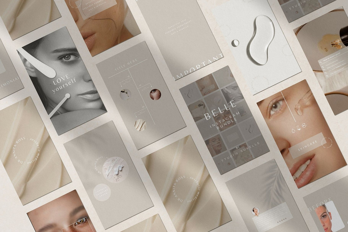 BELLE Instagram templates Canva, a Social Media Template by Studio Suvelle (Photo 5 of 7)