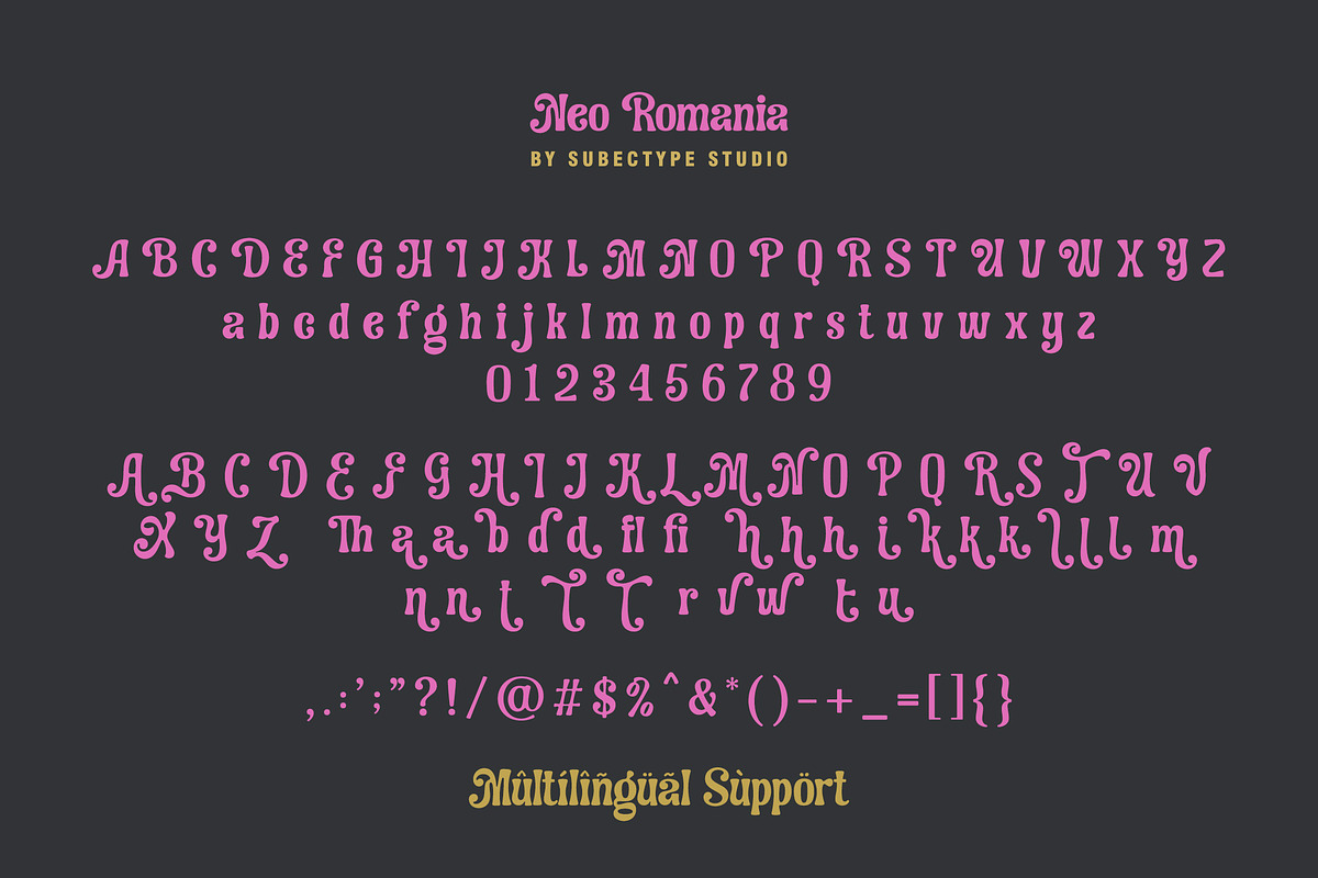 Neo Romania - Decoratif Serif Font, a Serif Font by Subectype Studio (Photo 8 of 9)