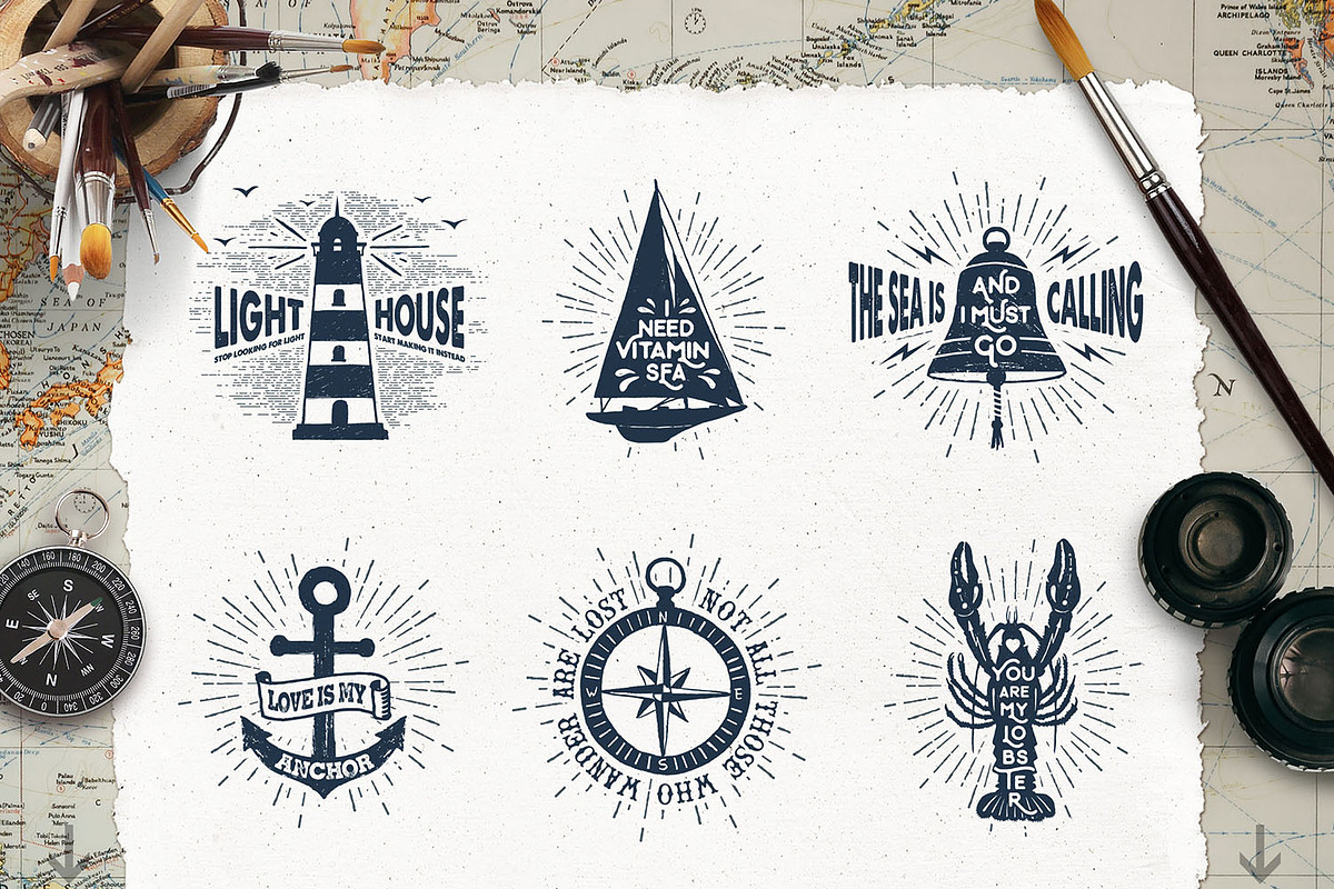 Old Sailor (Vintage Badges/part2), a Branding & Logo Template by Cosmic Store (Photo 4 of 5)