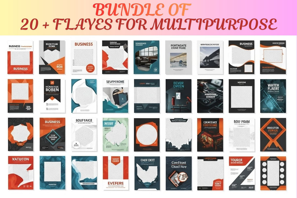 20 Editable Flyer Templates, a Social Media Template by Aban's World (Photo 3 of 4)
