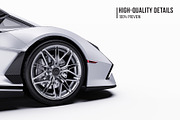 Hybrid Supercar Sport Coupe Set, an Advertising Mockup by Halal Graphic Studio (Thumbnail 4 of 12)