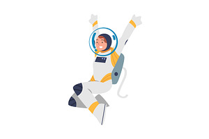 Space With Woman Astronaut