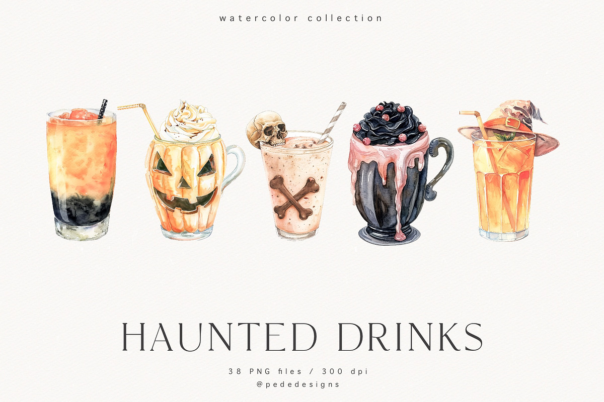 Haunted Drinks, a Food Illustration by PeDe Designs (Photo 5 of 8)