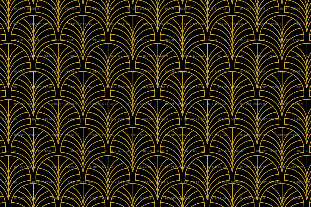 Art Deco Graphics & Patterns set, an Object Graphic by BirDIY Design (Photo 6 of 10)