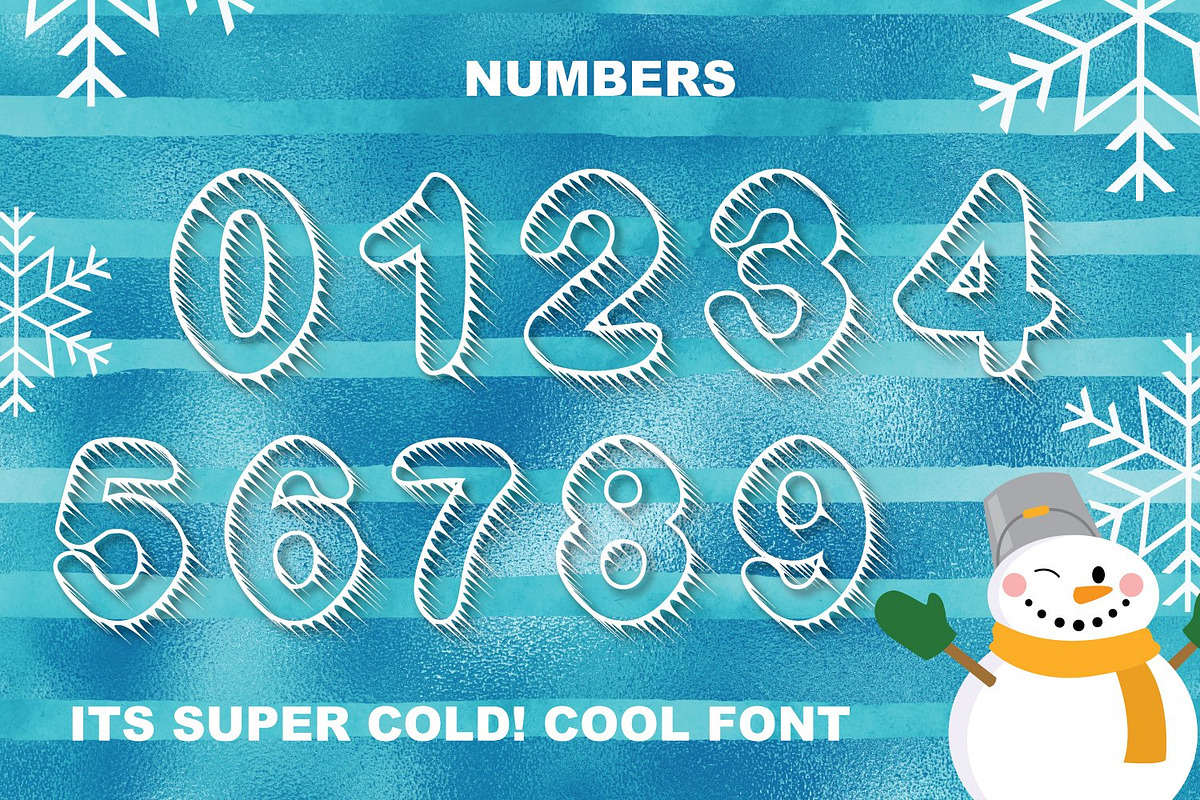 Freeze - Chilled Font for Christmas, a Symbol Font by Aqua Artistry Creations (Photo 3 of 4)