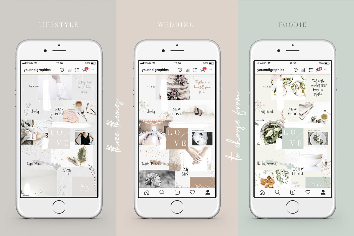 Instagram Puzzle Posts - 3 Themes, a Social Media Template by Youandigraphics (Photo 4 of 16)