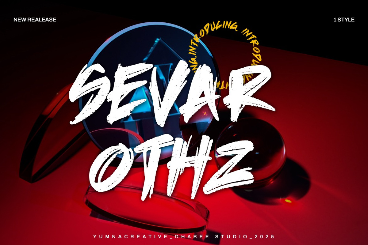 Sevarothz - Urban Brush Font, a Handwritten Font by Dhabee (Photo 1 of 16)