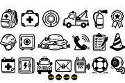 Emergency Safety Icon Set, an Illustration by designvectx (Thumbnail 3 of 3)