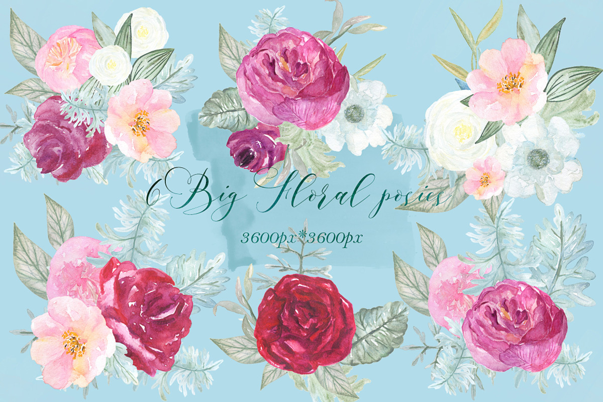 Dusty miller & english roses, an Illustration by LABFcreations (Photo 3 of 8)
