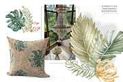 Tropical leaves and birds watercolor, an Illustration by Kate Lanbina (Thumbnail 7 of 19)
