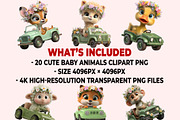 Baby Animals Clipart PNG Bundle, a Graphic by M9 Design (Thumbnail 7 of 7)