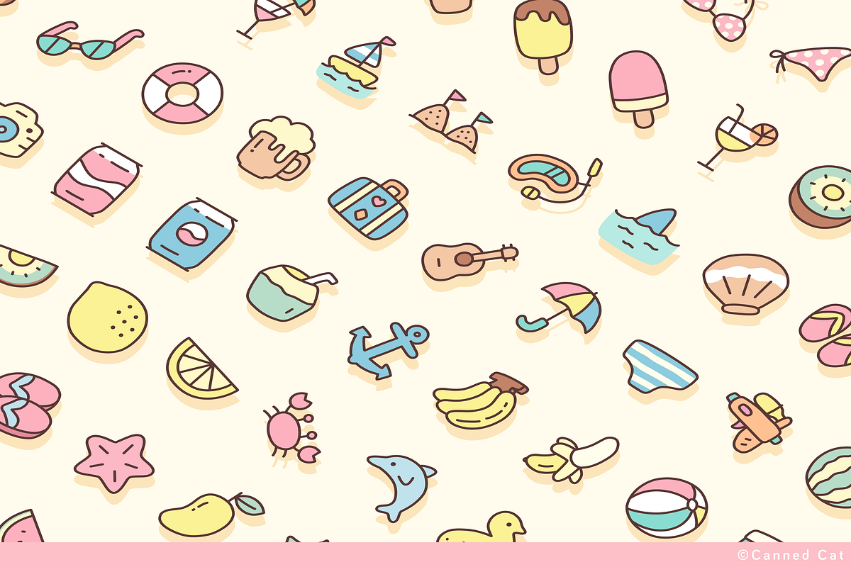 Doodle Summer Icon Sets, an Emoji Icon by Canned Cat (Photo 2 of 6)