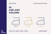 80 Care Laundry Symbols, an Outline Icon by vo.stock (Thumbnail 3 of 6)